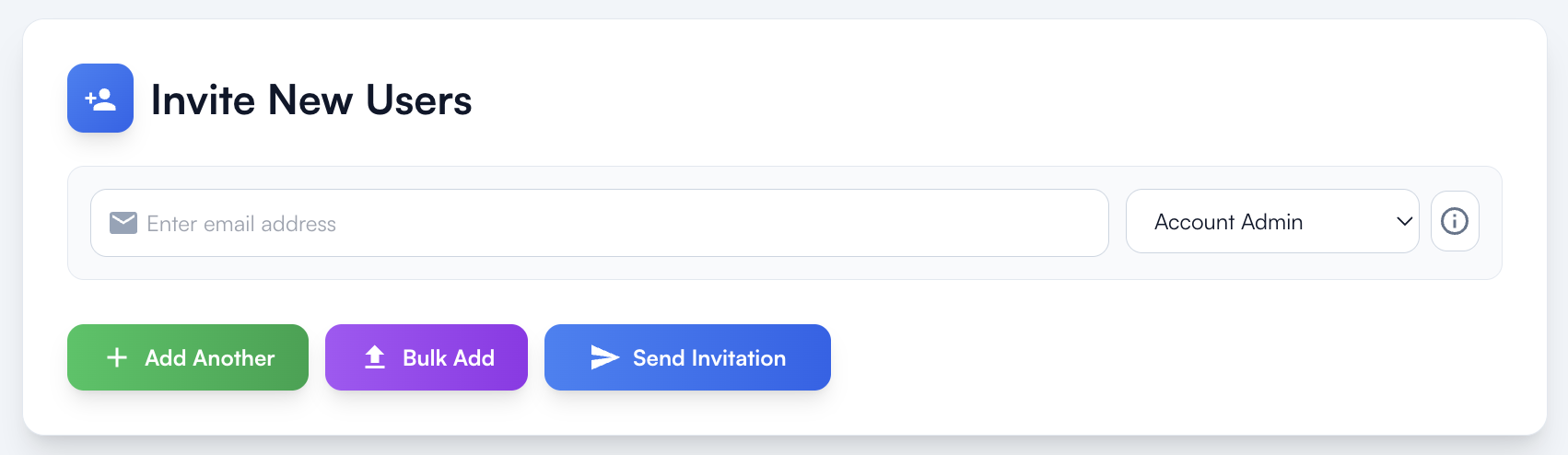 Invite Account Admin